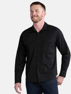Brahma Men's Ripstop Black Work Shirt with Long Sleeves Sizes NWT!!